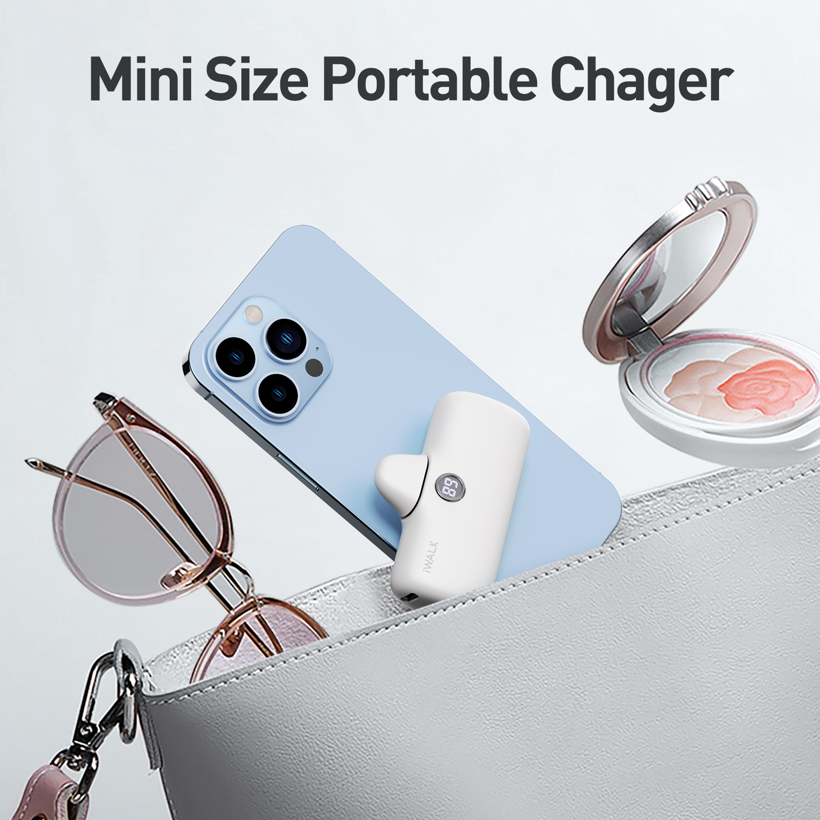 iWalk LinkPod Portable Charger 4800mAh Power Bank - Pink - مزود