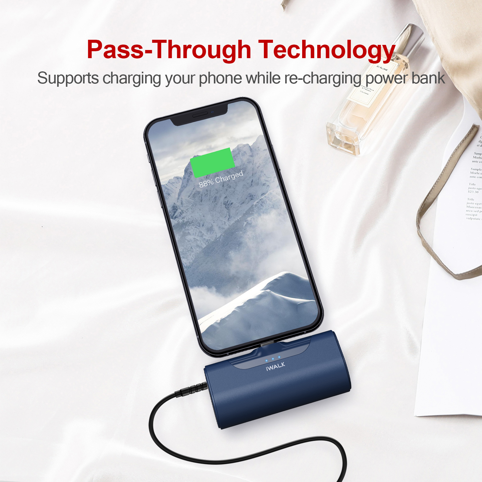 NEW Iwalk Apple Phone Portable Charger 4500Mah Ultra-Compact Small
